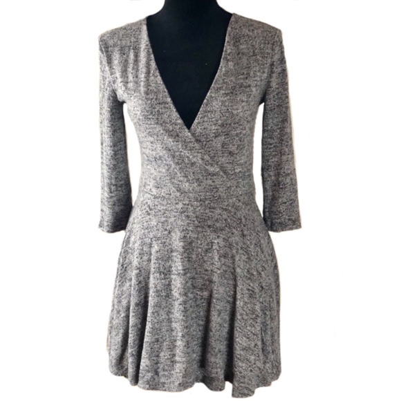 Kimchi Blue Dresses & Skirts - Kimchi Blue by Urban Outfitters Gray Wrap Dress